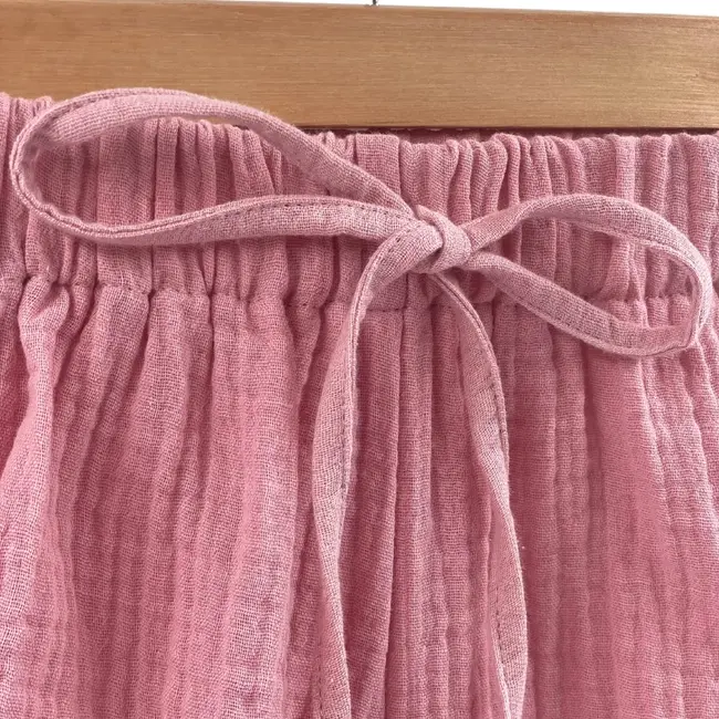 Pantaloni bufanti de vara pentru copii, din muselina,  Blushing Pink, 2-3 ani KDEPBM23BP