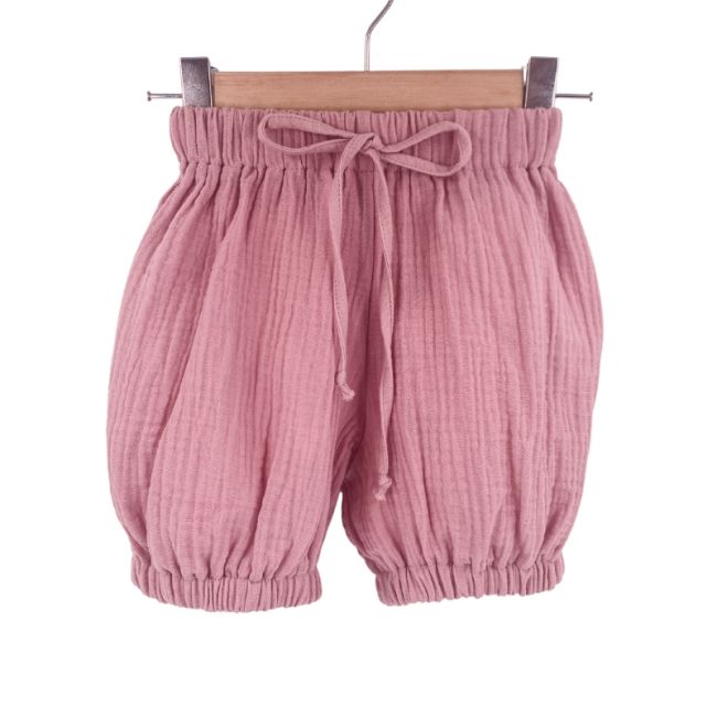 Pantaloni bufanti de vara pentru copii, din muselina,  Blushing Pink, 3-6 luni KDEPBM36BP