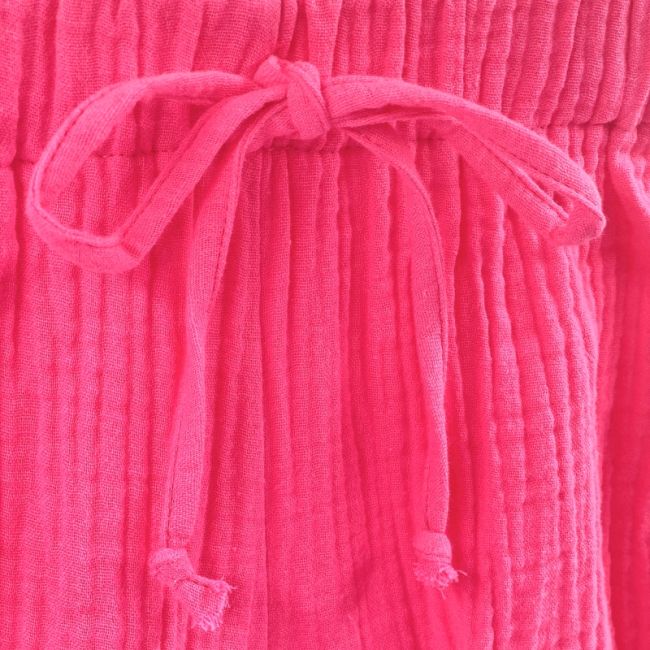 Pantaloni bufanti de vara pentru copii din muselina,  Pink Pop, 2-3 ani KDEPBM23BD
