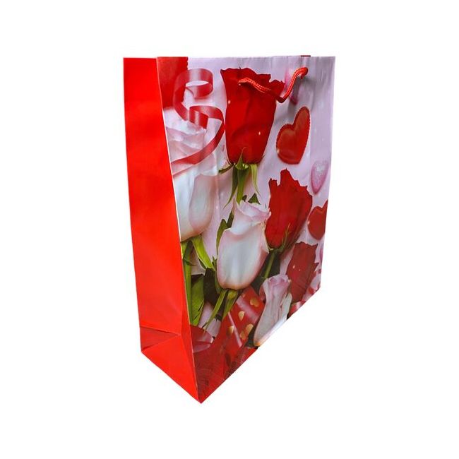 Punga de cadou, model floral, M