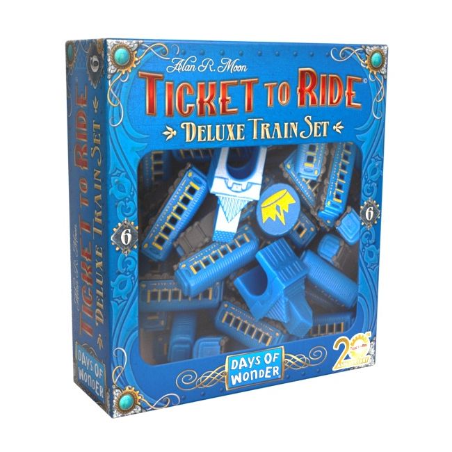 Ticket to ride, set accesorii Editie Deluxe Aniversara 20 ani, diverse culori BKFT2RDTS1