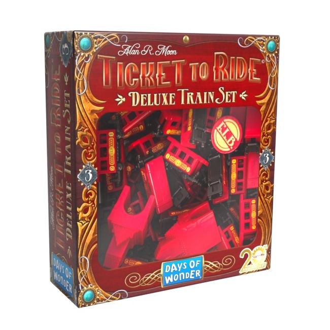 Ticket to ride, set accesorii Editie Deluxe Aniversara 20 ani, diverse culori BKFT2RDTS1