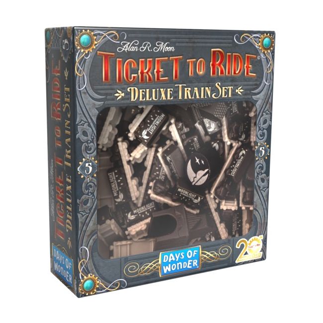 Ticket to ride, set accesorii Editie Deluxe Aniversara 20 ani, diverse culori BKFT2RDTS1