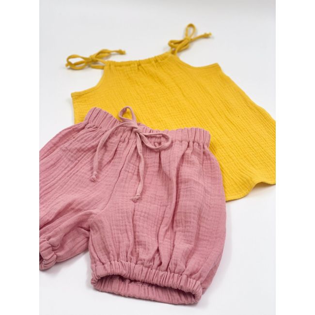 Top cu snur pentru copii, din muselina, Lemonade, 18-24 luni KDETSM1824LEMON