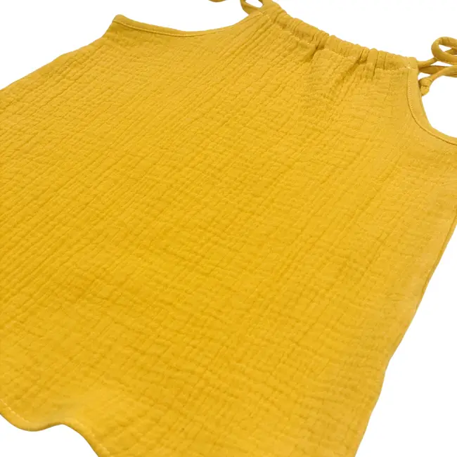 Top cu snur pentru copii, din muselina, Lemonade, 4-5 ani KDETSM45LEMON