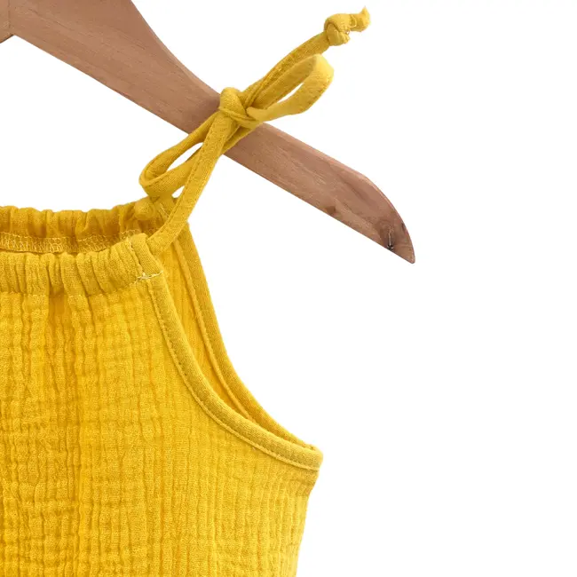 Top cu snur pentru copii, din muselina, Lemonade, 4-5 ani KDETSM45LEMON