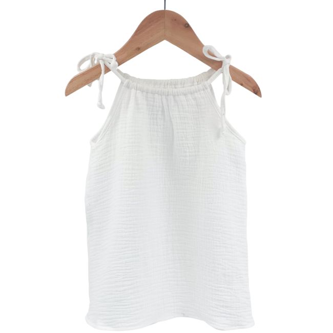 Top cu snur pentru copii, din muselina, Pearl, 12-18 luni KDETSM1218PEARL