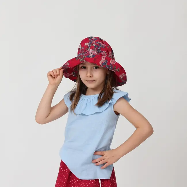 Tricou cu volanase pentru copii, din muselina, Bluebird, 4-5 ani KDETVCM45BLUEBIRD