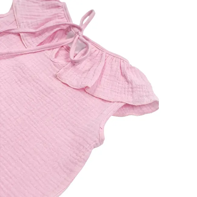 Tricou cu volanase pentru copii, din muselina, Magic Pink, 3-4 ani KDETVCM34MPINK