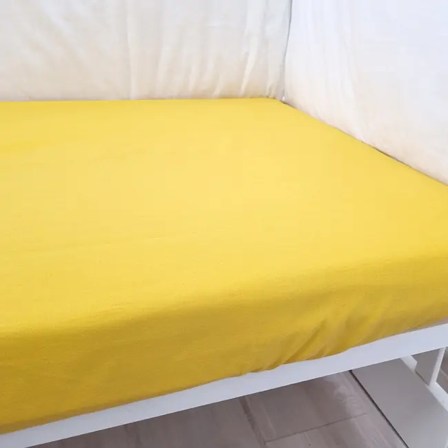 Cearceaf Mustariu, cu elastic, din bumbac , 60x120 cm KDECE120MUSTARIU