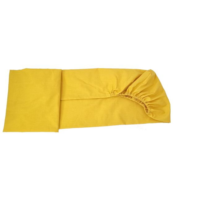 Cearceaf Mustariu, cu elastic, din bumbac , 60x120 cm KDECE120MUSTARIU