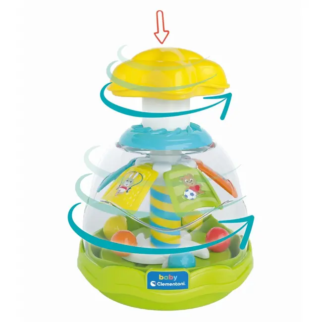Clementoni - Jucarie rotativa cu bilute pentru dezvoltarea simturilor si abilitatilor motorii ARTCL17895