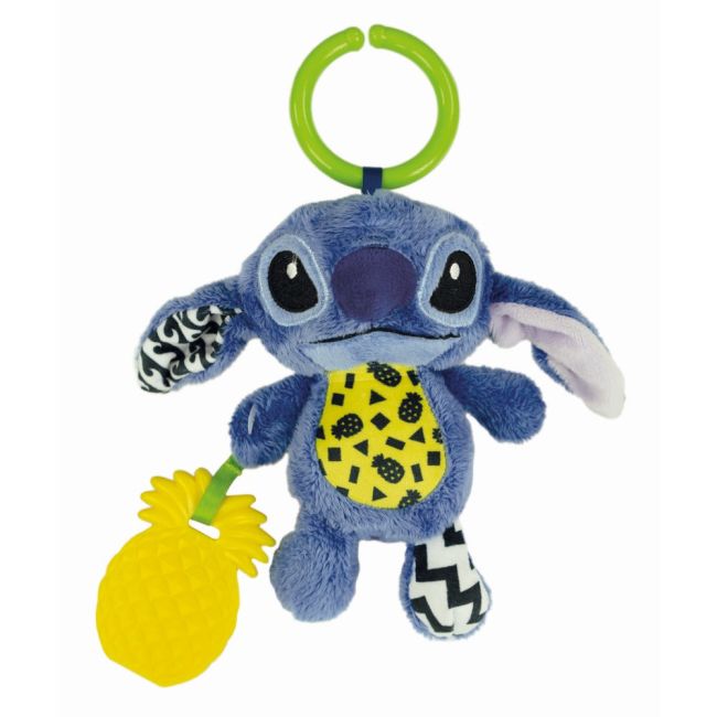 Clementoni - Jucarie senzoriala plus Disney Stitch cu zornaitoare pentru dezvoltarea simturilor ARTCL17919