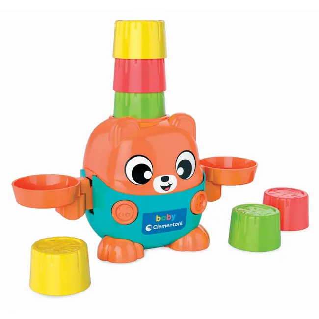 Clementoni - Montessori ursulet de echilibru pentru dezvoltarea senzoriala cognitiva si psihomotorie ARTCL17493