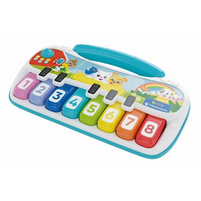 Clementoni - Pian interactiv cu 8 note muzicale ce ajuta copiii sa descopere muzica intr-un mod intuitiv ARTCL17901