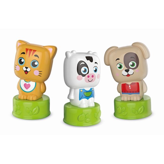 Clementoni - Set de joaca educational Soft Clemmy cu animalute 6 cuburi moi si carticica ARTCL17849