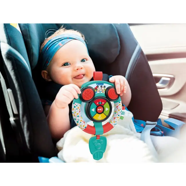 Clementoni - Volan interactiv Mickey si Minnie cu lumini si sunete ce ajuta la dezvoltarea cognitiva ARTCL17557