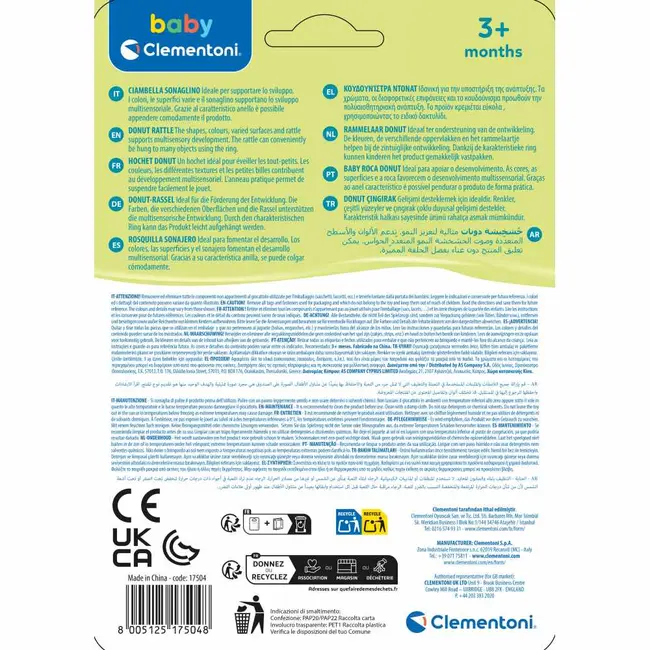 Clementoni - Zornaitoare gogoasa ce contribuie la dezvoltarea multisenzoriala ARTCL17504