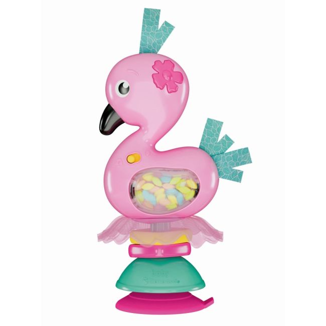 Clementoni - Zornaitoare interactiva flamingo cu melodii ce contribuie la dezvoltarea multisenzoriala ARTCL17492