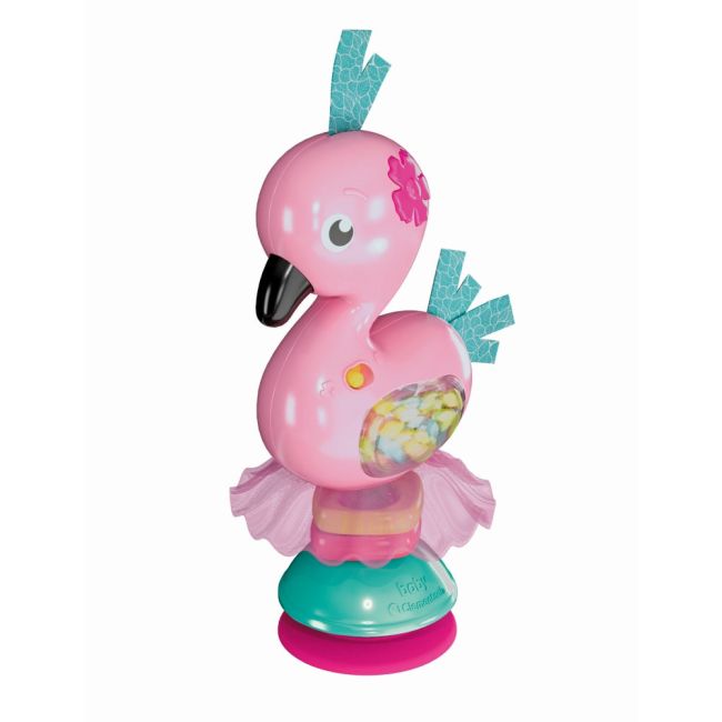 Clementoni - Zornaitoare interactiva flamingo cu melodii ce contribuie la dezvoltarea multisenzoriala ARTCL17492