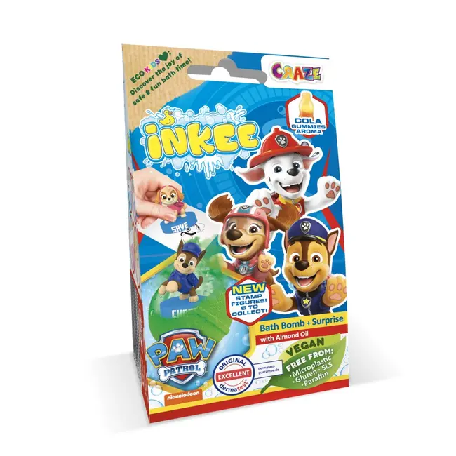 Craze - Bila de baie Inkee cu surpriza figurina stampila Paw Patrol ARTCRZ52327