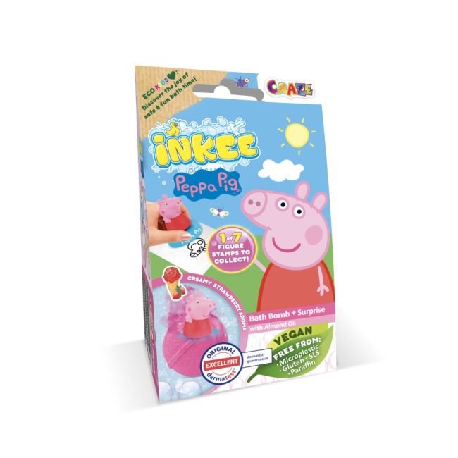 Craze - Bila de baie Inkee cu surpriza figurina stampila Peppa Pig ARTCRZ64290
