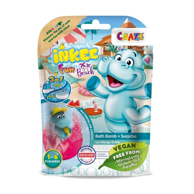 Craze - Bila de baie Inkee cu surpriza hipopotam la plaja ARTCRZ43417