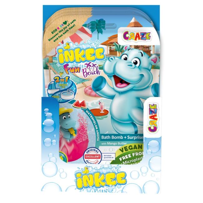 Craze - Bila de baie Inkee cu surpriza hipopotam la plaja ARTCRZ43417