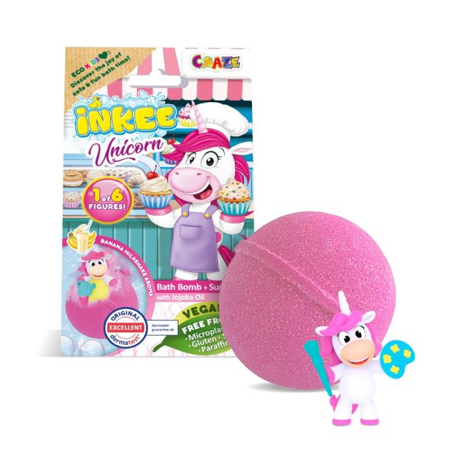 Craze - Bila de baie Inkee cu surpriza unicorn cu diferite meserii ARTCRZ50781