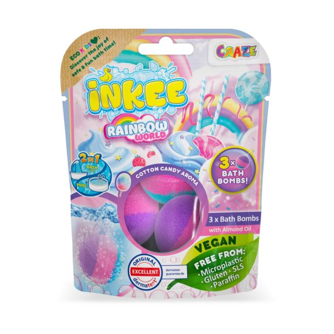 Craze - Bile de baie Inkee 3 buc curcubeu parfumat ARTCRZ60698