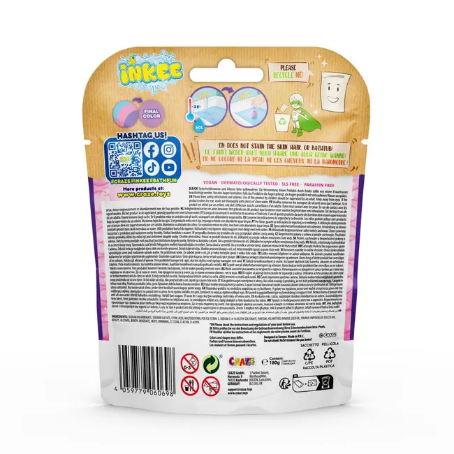 Craze - Bile de baie Inkee 3 buc curcubeu parfumat ARTCRZ60698