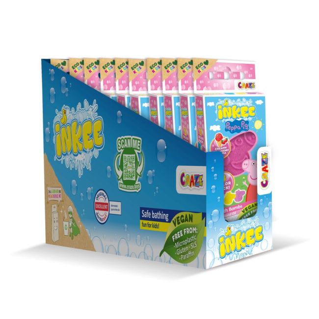 Craze - Bombe de baie Inkee 3 buc asortate in forma de Peppa Pig ARTCRZ44001
