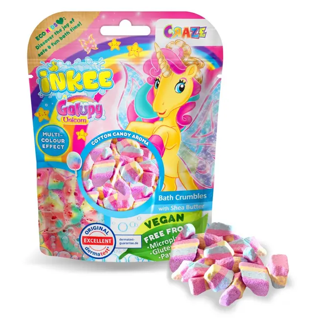 Craze - Granule efervescente de baie Inkee unicorn Galupy ARTCRZ51559