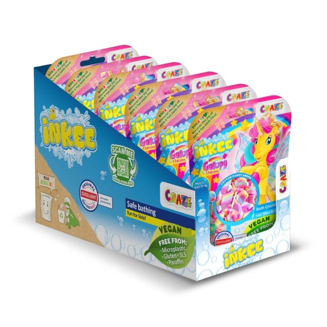 Craze - Granule efervescente de baie Inkee unicorn Galupy ARTCRZ51559
