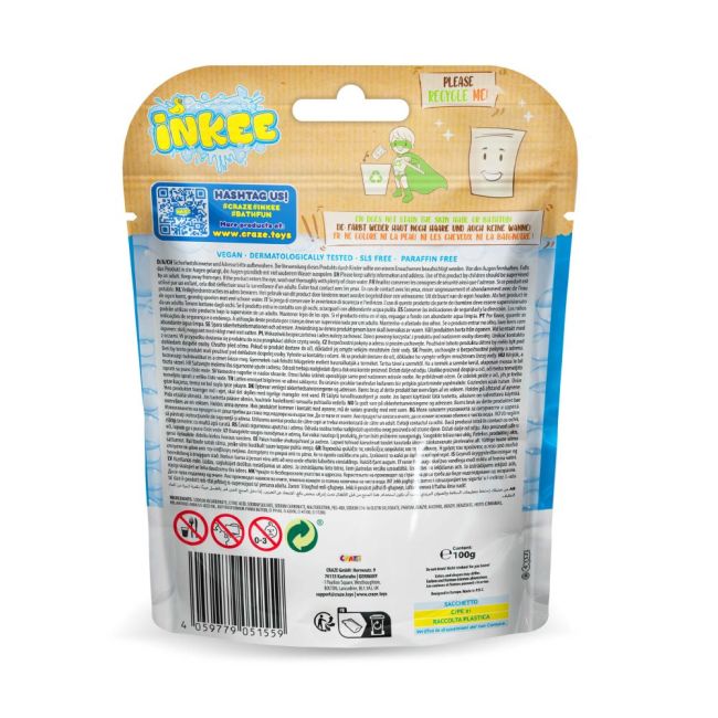 Craze - Granule efervescente de baie Inkee unicorn Galupy ARTCRZ51559