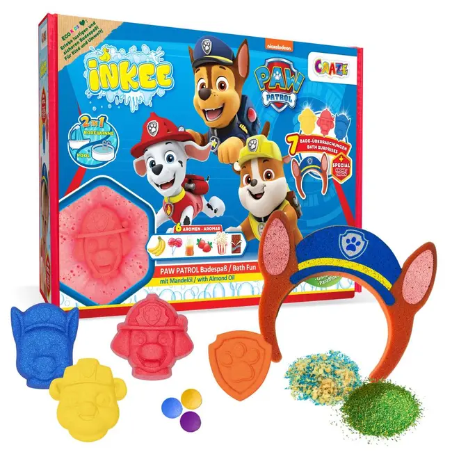 Craze - Set cadou de baie Inkee cu 7 surprize Paw Patrol ARTCRZ53799