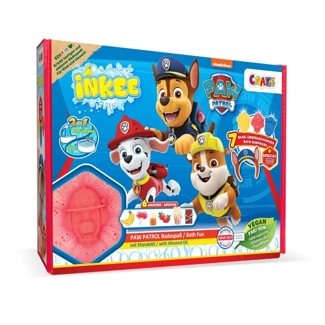 Craze - Set cadou de baie Inkee cu 7 surprize Paw Patrol ARTCRZ53799