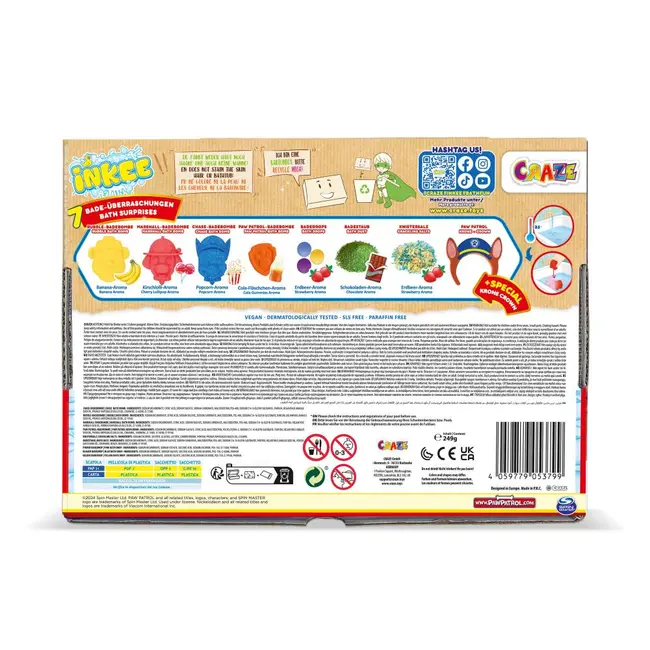Craze - Set cadou de baie Inkee cu 7 surprize Paw Patrol ARTCRZ53799
