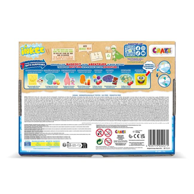Craze - Set cadou de baie Inkee cu 7 surprize SpongeBob ARTCRZ52471