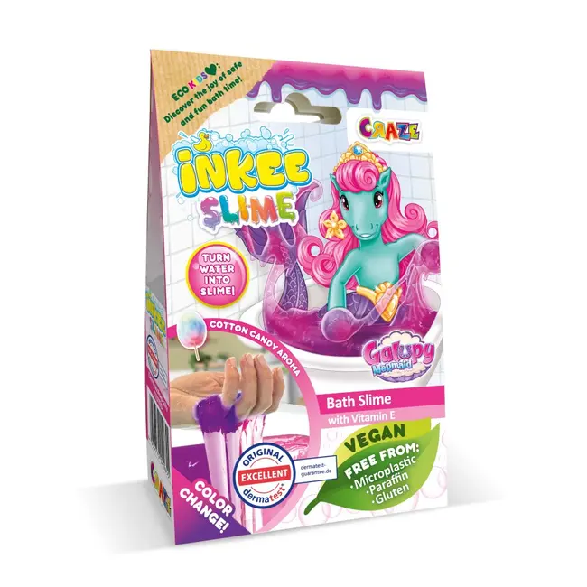 Craze - Slime de baie sirena Galupy cu vitamina E si culoare schimbatoare de la roz la mov ARTCRZ49655