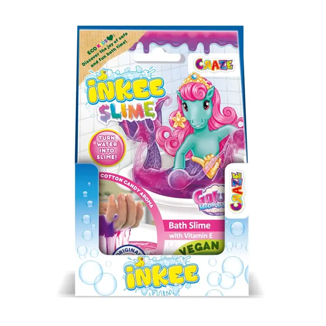 Craze - Slime de baie sirena Galupy cu vitamina E si culoare schimbatoare de la roz la mov ARTCRZ49655