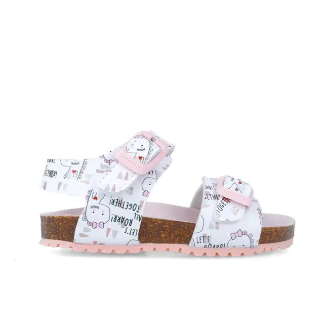 Sandale pentru copii cu pisicute Garvalin, 242453, albi (Marime: 20) JEM242453-C-20