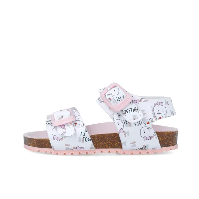 Sandale pentru copii cu pisicute Garvalin, 242453, albi (Marime: 29) JEM242453-C-29