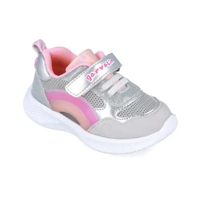 Sneakers cu leduri si curcubeu Garvalin 252801, argintiu (Marime: 22) JEM252801-B-22