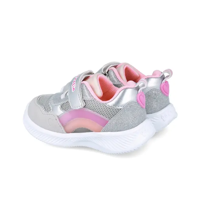 Sneakers cu leduri si curcubeu Garvalin 252801, argintiu (Marime: 22) JEM252801-B-22