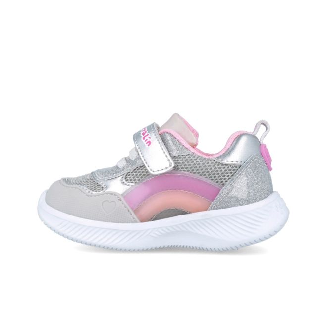 Sneakers cu leduri si curcubeu Garvalin 252801, argintiu (Marime: 22) JEM252801-B-22
