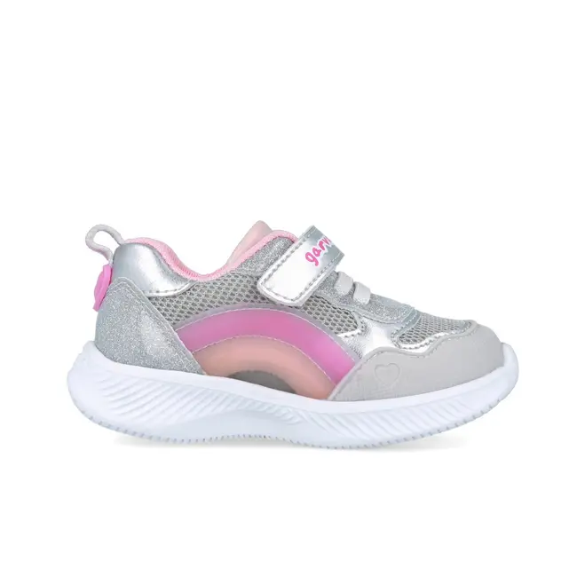Sneakers cu leduri si curcubeu Garvalin 252801, argintiu (Marime: 22) JEM252801-B-22