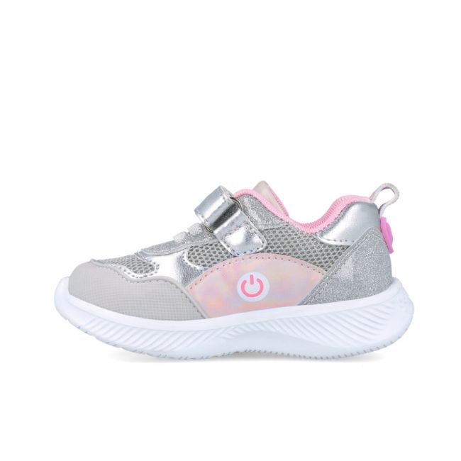 Sneakers cu leduri si curcubeu Garvalin 252801, argintiu (Marime: 24) JEM252801-B-24