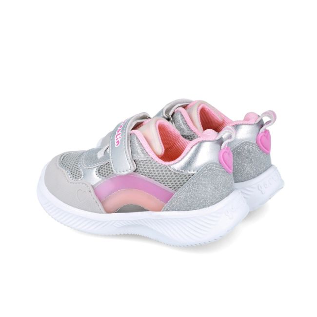 Sneakers cu leduri si curcubeu Garvalin 252801, argintiu (Marime: 25) JEM252801-B-25