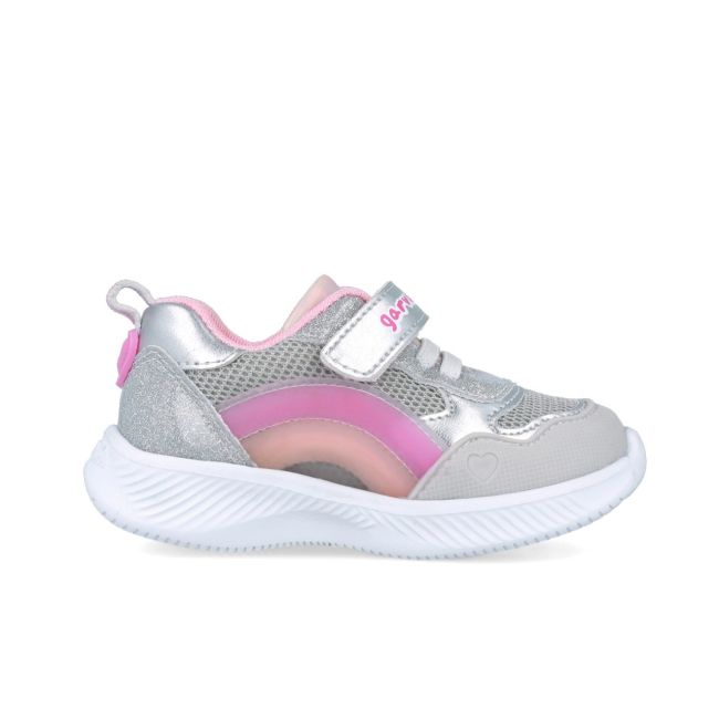 Sneakers cu leduri si curcubeu Garvalin 252801, argintiu (Marime: 27) JEM252801-B-27